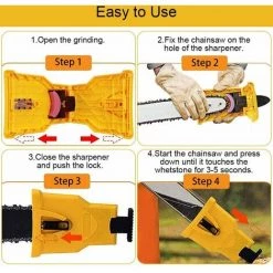 TINOR Kettensägenschärfer, Kettensägenschärfer-Set Mit 3 Wetzsteinen, Schnelle Holzbearbeitungswerkzeuge Für Holzfäller, Rasenmäher, Kettensägen -Kettensägen & Zubehör Shop 55359302 3