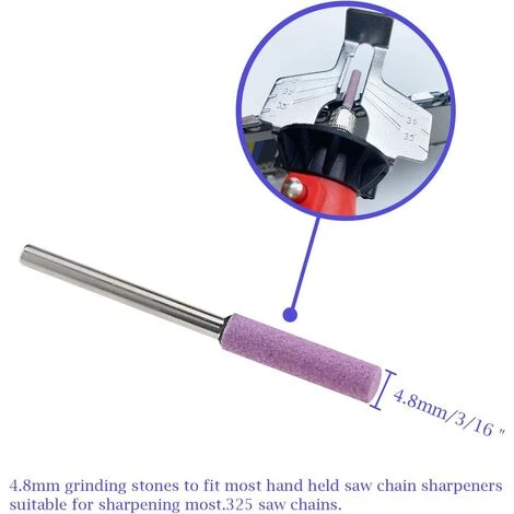 TINOR Be In Your Mind 12 Stück 3/8 Kettensägenschärfer, Kompatibel Zum Maniküre-Kettenpolieren, 4,8 Mm (3 Mm Schaft) 5 TINOR Be In Your Mind 12 Stück 3/8 Kettensägenschärfer, Kompatibel Zum Maniküre-Kettenpolieren, 4,8 Mm (3 Mm Schaft) – Bild 5