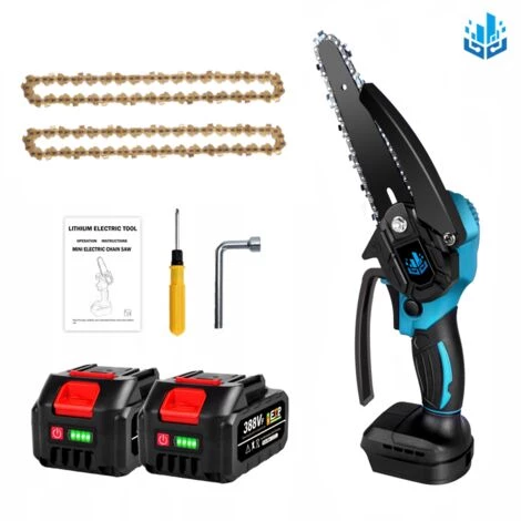 Elektrische Mini-kettensägen | Akku-Kettensägen ONEVAN Elektro-Kettensäge 1200W 6 Zoll Für Makita 18V Akku - Einstellbare Geschwindigkeit Zum Schneiden Von Holz - Blue Mit 2*Akku, 2*Kettens 1 Elektrische Mini-kettensägen | Akku-Kettensägen ONEVAN Elektro-Kettensäge 1200W 6 Zoll Für Makita 18V Akku - Einstellbare Geschwindigkeit Zum Schneiden Von Holz - Blue Mit 2*Akku, 2*Kettens