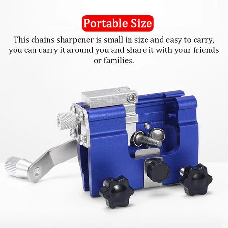 HAPPYSHOPPING Handheld Tragbare Aluminiumlegierung Kettensäge Ketten Schleifwerkzeug Manuelle Ketten Schärfwerkzeug Set Multifunktions Handbetriebener Kettenschärfer,3 Schleifköpfe 4 HAPPYSHOPPING Handheld Tragbare Aluminiumlegierung Kettensäge Ketten Schleifwerkzeug Manuelle Ketten Schärfwerkzeug Set Multifunktions Handbetriebener Kettenschärfer,3 Schleifköpfe – Bild 4