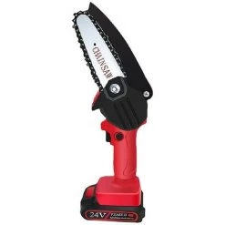 BF 24 V Wiederaufladbare Mini-Kettensäge Holzschneiden Lithium-Kettensägenständer Einstellbarer Universal-Kettensägen-Teilewinkel