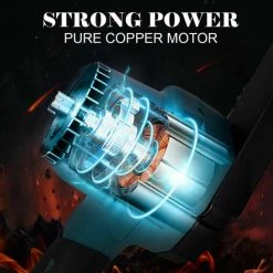 Elektrische Mini-kettensägen Akku-Kettensägen | ONEVAN Elektro-Kettensäge 6 Zoll 1200W Für Makita 18V Akku - Einstellbare Geschwindigkeit Zum Schneiden Von Holz - Blue Mit 2*Akku -Kettensägen & Zubehör Shop 57334228 5