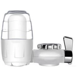 LIFCAUSAL Weiße Wasserhähne Wasserfilter Waschbare Keramikhähne Montieren Wasserreiniger