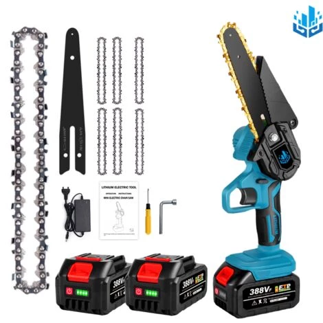 Elektrische Mini-Kettensägen | Akku-kettensägen 6 Zoll 1200W Onevan Elektro-Kettensäge Für Makita 18V - Einstellbare Geschwindigkeit Zum Schneiden Von Holz - Mit 2*Akku+6*Kette - Blau 1 Elektrische Mini-Kettensägen | Akku-kettensägen 6 Zoll 1200W Onevan Elektro-Kettensäge Für Makita 18V - Einstellbare Geschwindigkeit Zum Schneiden Von Holz - Mit 2*Akku+6*Kette - Blau