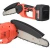 HAPPYSHOPPING 21 V Bürstenlose Mini-Akku-Kettensäge 8-Zoll-Elektro-Kettensäge Hand-Astsäge 6,0-Ah-Akku Schnellladegerät Angetriebene Baumzweig-Gartenschere Astschere Gartenwerkzeug Zum Baumbeschneiden Holzschneiden,8-Zoll-EU-Stecker 1 Batterie