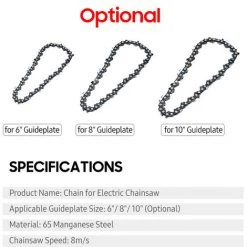 HAPPYSHOPPING Kette Für 8-Zoll-Führungsplatte Elektrokettensäge Universalketten Ersatzzubehör,Für 8 "Handbuchsplatte -Kettensägen & Zubehör Shop 57795646 3