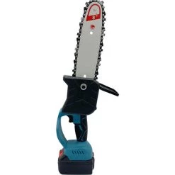 LIFCAUSAL Mini-Kettensäge 8-Zoll-21-V-Akku-Elektro-Kettensäge, Baumschere, Kettensäge, Wiederaufladbarer Akku, Tragbare Handkettensäge Für Hof, Äste, Holz, EU-Stecker