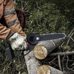 LIFCAUSAL 6-Zoll-Mini-Kettensäge Kleine Kabellose Elektrische Kettensäge Mit 2 * 24 V Handkettensäge Mit 2 Ersatzketten Kleine Tragbare Kettensäge -Kettensägen & Zubehör Shop 59307967 4