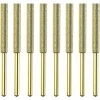 LIFCAUSAL Kettensägen-Bits, Titanbeschichteter Diamantschärfer, Hohe Härte, Elektrische Kettensägenfeile, 8 Stück, 4 Mm
