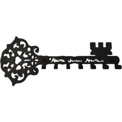 LIFCAUSAL Metall-Aufhänger Mit 7 Haken, Schlüsselförmiger Wandhaken, Nagelfreies Bohren, Aufbewahrungshaken, Rostfrei, Küchentuchhaken, Haustür, Heimdekoration