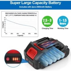 TOLARE Mini Kettensäge, 2 Akku + 1 Ladegerät Tragbare Elektrosäge Garten Logging,Einhand Kettensäge Mini Säge 7 TOLARE Mini Kettensäge, 2 Akku + 1 Ladegerät Tragbare Elektrosäge Garten Logging,Einhand Kettensäge Mini Säge -Kettensägen & Zubehör Shop 59857368 3