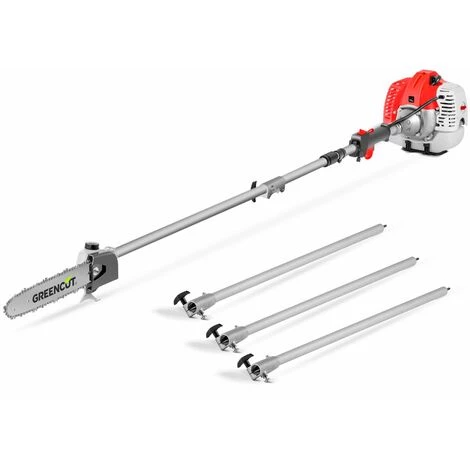 Benzin-Baumschere, Teleskophöhe 65cc, 3 Verlängerungsstangen 5m, 2-Takt-Motor, 12" Klinge - Greencut PP650XA 2 Benzin-Baumschere, Teleskophöhe 65cc, 3 Verlängerungsstangen 5m, 2-Takt-Motor, 12" Klinge - Greencut PP650XA – Bild 2