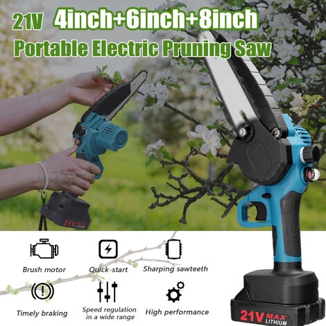 ASUPERMALL 21 V 4 Zoll + 6 Zoll + 8 Zoll Tragbare Elektrische Astsäge Kleine Holzspaltkettensäge Bürstenmotor Holzbearbeitungswerkzeug Für Obstgarten 2 ASUPERMALL 21 V 4 Zoll + 6 Zoll + 8 Zoll Tragbare Elektrische Astsäge Kleine Holzspaltkettensäge Bürstenmotor Holzbearbeitungswerkzeug Für Obstgarten – Bild 2