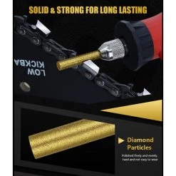 ASUPERMALL Diamant-Kettensägenschärfer Titanbeschichtete Gratsteinfeile Diamantschärfscheiben Für Kettensägenstein Jewerly Wood 12 Stück 3/16 Zoll -Kettensägen & Zubehör Shop 60285376 5