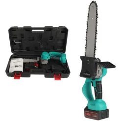 KIWARM Akku Kettensäge Tragbare Elektrische Astsäge Wiederaufladbare Kleine Holzbearbeitungs-Elektrokette #Grün 2 Batterien 5 KIWARM Akku Kettensäge Tragbare Elektrische Astsäge Wiederaufladbare Kleine Holzbearbeitungs-Elektrokette #Grün 2 Batterien -Kettensägen & Zubehör Shop 60815667 3