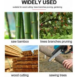 WOLIKE Mini Akku Kettensäge 8" Motorkettensäge Motorsäge Einhandsäge Mit 2 Akkus Schwarz 9 WOLIKE Mini Akku Kettensäge 8" Motorkettensäge Motorsäge Einhandsäge Mit 2 Akkus Schwarz -Kettensägen & Zubehör Shop 60853132 5