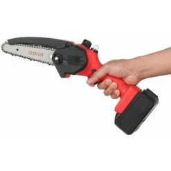 LIFCAUSAL Mini-Kettensäge 6-Zoll-Akku-Elektro-Protable-Astsäge 36-V-wiederaufladbare Elektrische Holzbearbeitungssägen, Einhand-Astschere-Kettensäge Zum Holzfällen Im Garten, Astholzschneiden, EU-STECKER -Kettensägen & Zubehör Shop 60913962 5