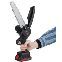 VIOLEWORKS 8'' Akku-Kettensäge Handkettensäge Elektro Motorsäge Inkl. 2 Akkus -Kettensägen & Zubehör Shop 61167496 3