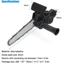 HAPPYSHOPPING 6-Zoll-Bohrmaschine, Modifiziert Zu Elektrischer Kettensägenwerkzeugbefestigung, Elektrische Kettensägen, Zubehör, Praktisches Modifikationswerkzeug-Set, Holzbearbeitungs-Schneidwerkzeug -Kettensägen & Zubehör Shop 61368378 5
