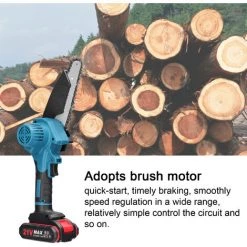 LIFCAUSAL 21 V 6 Zoll Tragbare Elektrische Astsäge Kleine Holzspaltkettensäge Bürstenmotor Einhand-Holzbearbeitungswerkzeug Für Gartenobstgarten (Blau 1 Batterie) 8 LIFCAUSAL 21 V 6 Zoll Tragbare Elektrische Astsäge Kleine Holzspaltkettensäge Bürstenmotor Einhand-Holzbearbeitungswerkzeug Für Gartenobstgarten (Blau 1 Batterie) -Kettensägen & Zubehör Shop 63705468 4
