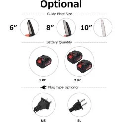 LIFCAUSAL 21 V Bürstenlose Mini-Akku-Kettensäge, 6-Zoll-Elektro-Kettensäge, Hand-Astsäge, 4,0 Ah, Wiederaufladbarer Akku, Schnelles Ladegerät, Angetriebene Astschere, Astschere, Gartenwerkzeug Zum Baumschneiden (6 Zoll, 1 Batterie) -Kettensägen & Zubehör Shop 63705524 3