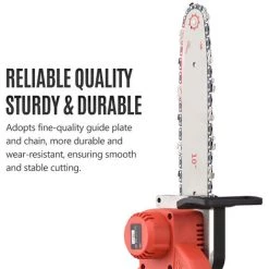 LIFCAUSAL 21 V Bürstenlose Mini-Akku-Kettensäge, 10-Zoll-Elektro-Kettensäge, Hand-Astsäge, 4,0 Ah, Wiederaufladbarer Akku, Schnelles Ladegerät, Angetriebene Astschere, Astschere, Gartenwerkzeug Zum Baumschneiden (10 Zoll, 2 Batterien) -Kettensägen & Zubehör Shop 63705677 5