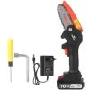 LIFCAUSAL 21-V-Mini-Akku-Kettensäge, 10,2 Cm, Elektrische Bürsten-Astsäge, 2,0 Ah, Wiederaufladbare Lithiumbatterie, Astschere, Baumschere, Gartenwerkzeug Zum Baumschneiden, Holzschneiden (1 Batterie)