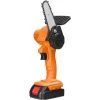 ASUPERMALL 21VS Tragbare Elektrische Astsäge-4Puls-Bürstenmotor-2 Batterien Und 1 Ladegerät-gelb