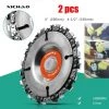 XICHAO - 2er Set Kettensägenkette Rechtwinklig Benzinsäge Ersatzteil Metall 20 Zoll 76 Glieder 0.325