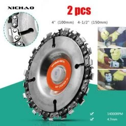 XICHAO - 2er Set Kettensägenkette Rechtwinklig Benzinsäge Ersatzteil Metall 20 Zoll 76 Glieder 0.325