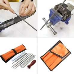 LIFCAUSAL 8 PCS Chainsaw Sharpener File Kit Handwerkzeug Zum Schärfen Von Elektrischen Kettensägen Enthält 5/32 3/16 7/32 Zoll Rundfeile, Flachfeile, Holzgriff, Feilenführung, Tiefenmesser, Tasche -Kettensägen & Zubehör Shop 63982487 4