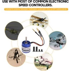 LIFCAUSAL Brushless Outrunner Motor High Performance Für DIY Modellflugzeug RC Car Mini Multicopter Hubschrauber Quadcopter (D2225-19 1350KV) 8 LIFCAUSAL Brushless Outrunner Motor High Performance Für DIY Modellflugzeug RC Car Mini Multicopter Hubschrauber Quadcopter (D2225-19 1350KV) -Kettensägen & Zubehör Shop 63982579 4