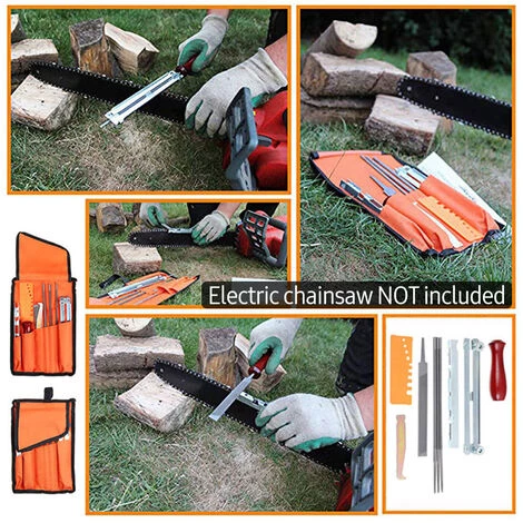 LIFCAUSAL 10 PCS Chainsaw Sharpener File Kit Handwerkzeug Zum Schärfen Von Elektrischen Kettensägen Enthält 5/32 3/16 7/32 Zoll Rundfeile, Flachfeile, Holzgriff, Feilenführung, Tiefenmesser, Schnellprüflehre, Stange 3 LIFCAUSAL 10 PCS Chainsaw Sharpener File Kit Handwerkzeug Zum Schärfen Von Elektrischen Kettensägen Enthält 5/32 3/16 7/32 Zoll Rundfeile, Flachfeile, Holzgriff, Feilenführung, Tiefenmesser, Schnellprüflehre, Stange – Bild 3