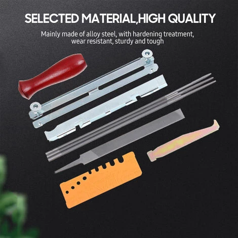 LIFCAUSAL 10 PCS Chainsaw Sharpener File Kit Handwerkzeug Zum Schärfen Von Elektrischen Kettensägen Enthält 5/32 3/16 7/32 Zoll Rundfeile, Flachfeile, Holzgriff, Feilenführung, Tiefenmesser, Schnellprüflehre, Stange 4 LIFCAUSAL 10 PCS Chainsaw Sharpener File Kit Handwerkzeug Zum Schärfen Von Elektrischen Kettensägen Enthält 5/32 3/16 7/32 Zoll Rundfeile, Flachfeile, Holzgriff, Feilenführung, Tiefenmesser, Schnellprüflehre, Stange – Bild 4