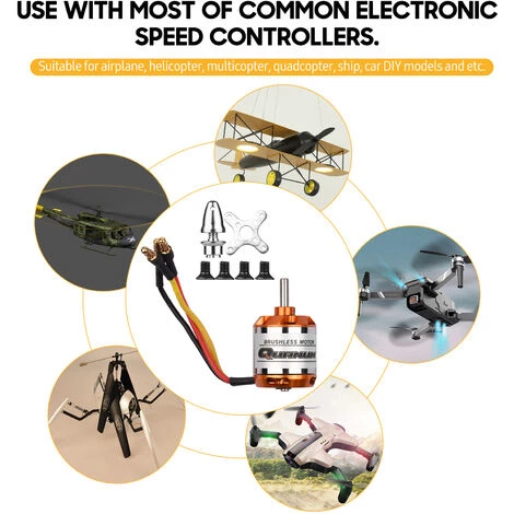 LIFCAUSAL Brushless Outrunner Motor High Performance Für DIY Modellflugzeug RC Car Mini Multicopter Hubschrauber Quadcopter (D2836-6 1500KV) 4 LIFCAUSAL Brushless Outrunner Motor High Performance Für DIY Modellflugzeug RC Car Mini Multicopter Hubschrauber Quadcopter (D2836-6 1500KV) – Bild 4