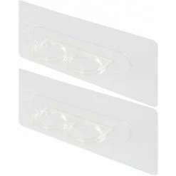 LIFCAUSAL 2er-Pack Waschmittelhaken, Selbstklebende Wandhaken, Klebrige Aufhänger, Nagelfrei, Duschgel, Shampooflasche, Regal, Flüssigseifenhalter Für Küchenwaschmittel