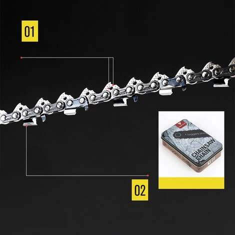 MIYA Kabellose Elektro-Kettensäge Sägekette Für Holzschneiden Von Ästen, Beschneiden, Gartenarbeit (3/8-Kettensäge, 14 Zoll, 52 Knoten) 2 MIYA Kabellose Elektro-Kettensäge Sägekette Für Holzschneiden Von Ästen, Beschneiden, Gartenarbeit (3/8-Kettensäge, 14 Zoll, 52 Knoten) – Bild 2