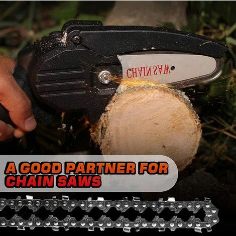 HEGUYEY 4 STÜCKE 4-Zoll-Mini-Akku-Elektro-Kettensäge Sägekette Zum Schneiden Von Baumzweigen Zum Beschneiden Von Gartenarbeiten Im Garten 4 HEGUYEY 4 STÜCKE 4-Zoll-Mini-Akku-Elektro-Kettensäge Sägekette Zum Schneiden Von Baumzweigen Zum Beschneiden Von Gartenarbeiten Im Garten – Bild 4