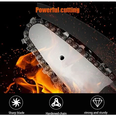 HEGUYEY 4 STÜCKE 4-Zoll-Mini-Akku-Elektro-Kettensäge Sägekette Zum Schneiden Von Baumzweigen Zum Beschneiden Von Gartenarbeiten Im Garten 5 HEGUYEY 4 STÜCKE 4-Zoll-Mini-Akku-Elektro-Kettensäge Sägekette Zum Schneiden Von Baumzweigen Zum Beschneiden Von Gartenarbeiten Im Garten – Bild 5