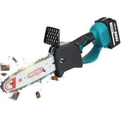 AUGIENB Akku-Kettensäge 10 Zoll 22900mAh 2 Batterien Blau