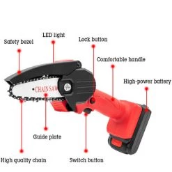 SUPERSELLER Akku-Mini-Kettensäge Lithium-Kettensäge Elektrosäge Holzbearbeitungssäge Kleine Holzbearbeitungssäge Gartenholzsäge Red Bare 8 SUPERSELLER Akku-Mini-Kettensäge Lithium-Kettensäge Elektrosäge Holzbearbeitungssäge Kleine Holzbearbeitungssäge Gartenholzsäge Red Bare -Kettensägen & Zubehör Shop 65042371 4