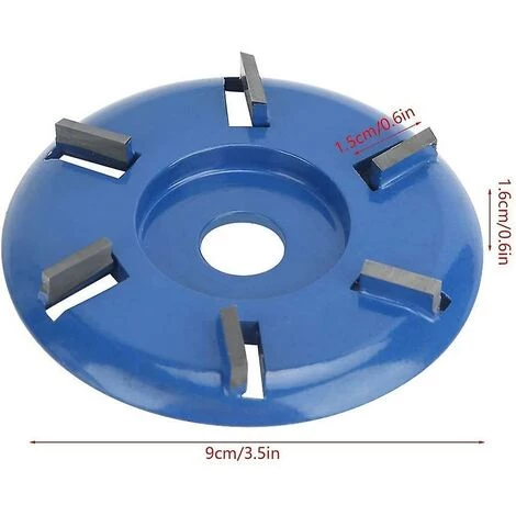 DONTODENT Baumstumpfentferner Winkelschleifer Holzschnitzscheibe 6 Zähne Kettensägenschneider Holzbearbeitungsklingenwerkzeuge (flache Klinge) 4 DONTODENT Baumstumpfentferner Winkelschleifer Holzschnitzscheibe 6 Zähne Kettensägenschneider Holzbearbeitungsklingenwerkzeuge (flache Klinge) – Bild 4