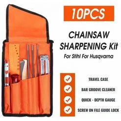 ILOVEMILAN 10pcs/Set Chainsaw Sharpener File Kit Holzgriff Tiefenmesser Werkzeuge Zum Schärfen Feilen -Kettensägen & Zubehör Shop 65489541 4
