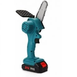 Kueatily Mini-Holzbearbeitungs-Kettensäge Wiederaufladbare Einhand-Elektrosäge (4 Zoll, Ein Akku, Eine Ladung)