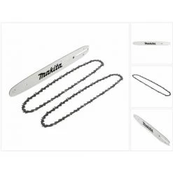 Makita Sägeschiene 35 Cm 1,1 Mm 3/8" Führungsschiene Schwert + 2x Makita Sägekette 35 Cm 1,1 Mm 3/8"