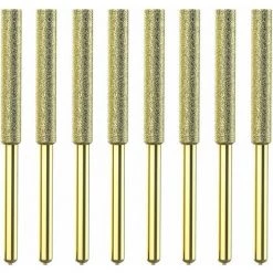 MONLY 8-teilige Kettensägen-Bits Zum Schärfen Von Kettensägen Mit Titanbeschichtung, Hohe Härte, Elektrische Kettensägenfeile, 4 Mm