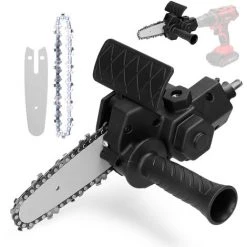 HAPPYSHOPPING 4-Zoll-Bohrmaschine Modifiziert An Elektrische Kettensäge Werkzeugbefestigung Elektrische Kettensägen Zubehör Praktisches Modifikationswerkzeug-Set Holzbearbeitungs-Schneidwerkzeug