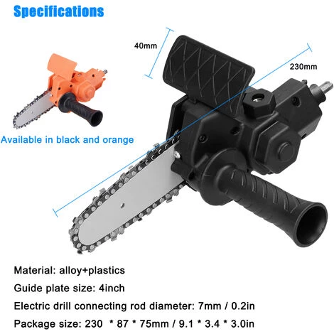 HAPPYSHOPPING 4-Zoll-Bohrmaschine Modifiziert An Elektrische Kettensäge Werkzeugbefestigung Elektrische Kettensägen Zubehör Praktisches Modifikationswerkzeug-Set Holzbearbeitungs-Schneidwerkzeug 4 HAPPYSHOPPING 4-Zoll-Bohrmaschine Modifiziert An Elektrische Kettensäge Werkzeugbefestigung Elektrische Kettensägen Zubehör Praktisches Modifikationswerkzeug-Set Holzbearbeitungs-Schneidwerkzeug – Bild 4