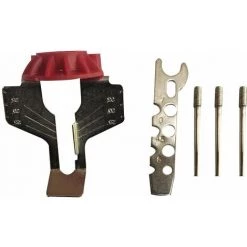 LIFCAUSAL 5 STÜCKE Eisen Kettensägenschärfer Schleifbit Schraubenschlüssel Kit Bohrerschärfmaschine Elektrische Schleifmaschine Polituren Sägeketten Bohrwerkzeug Zubehör Set Rot