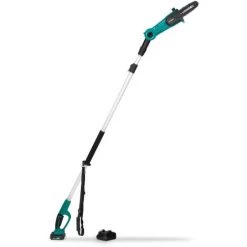 VONROC Teleskop-Kettensäge 20V (mit 2,0Ah Akku Und Schnellladegerät) – Neigbarer Kopf – Ausziehbare Stange (200-260 Cm)